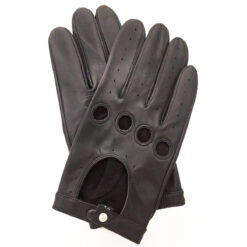 Ajokäsineet nahkaa, musta