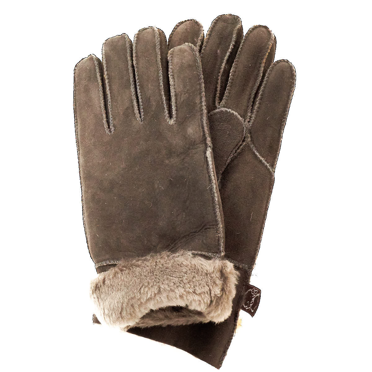 Naisten lammasturkiskäsine, tummanharmaa - Image 2